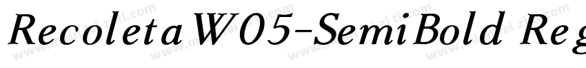 RecoletaW05-SemiBold Regular字体转换